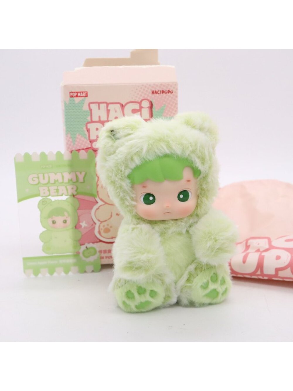 Authentic HACIPUPU GREEN APPLE Vinyl Plush Pendant Gummy Bear Series Scented